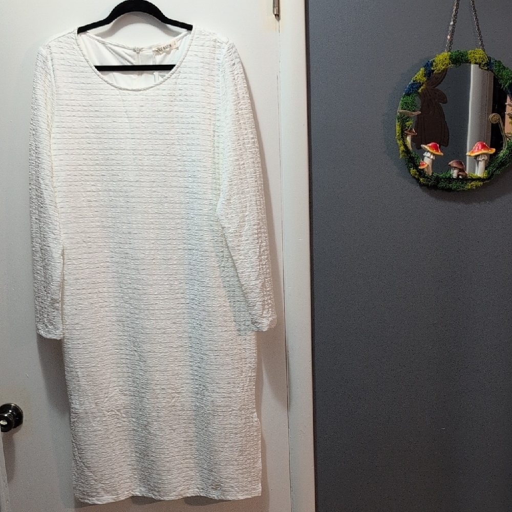 Grace Karin White Long Sleeve Sheath Dress